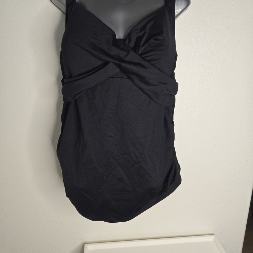 Lands' End Black Women's Swim Top